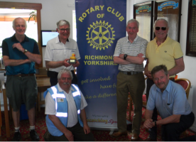 Members of Richmond Rotary involved with the event: 
From left to right (Back): 
Richard Gibson, Colin Chitty, Stephen Garget, Pete Norton.
(Front): Chris Kirby, Warnock Kerr